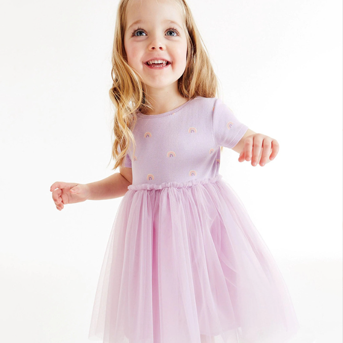 Girls Dress Summer European and American Princess Dress Cute Breathable Mesh Girls Dress