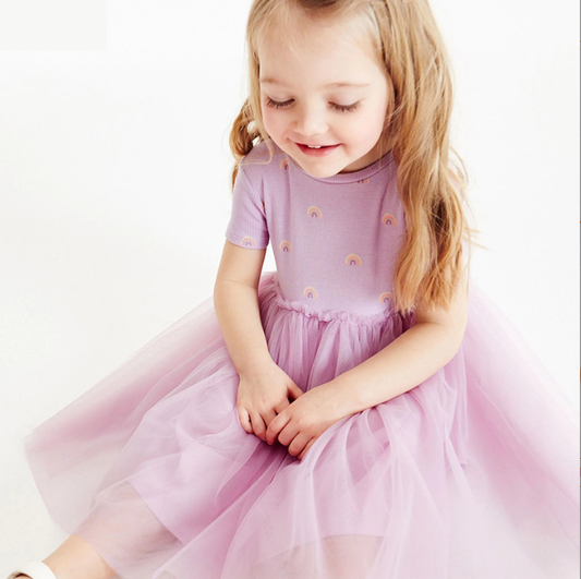 Girls Dress Summer European and American Princess Dress Cute Breathable Mesh Girls Dress