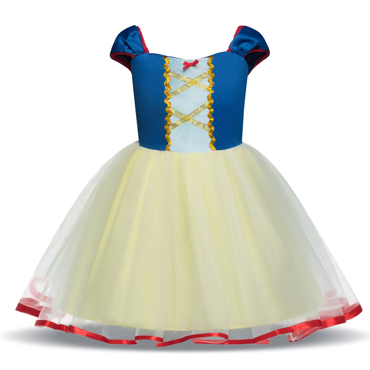 Girls' fluffy princess dress with bow