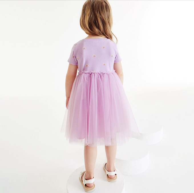 Girls Dress Summer European and American Princess Dress Cute Breathable Mesh Girls Dress