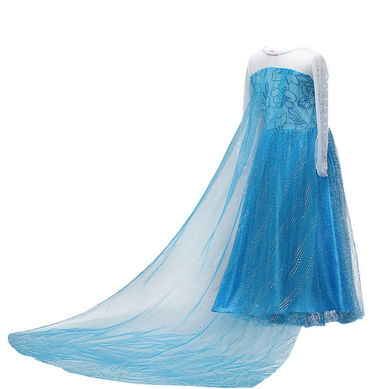Frozen Princess Skirt Elsa Elsa Girls Long Sleeve Dress
