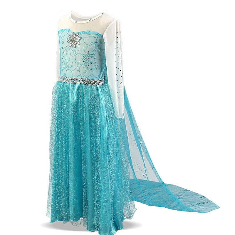 Frozen Princess Skirt Elsa Elsa Girls Long Sleeve Dress