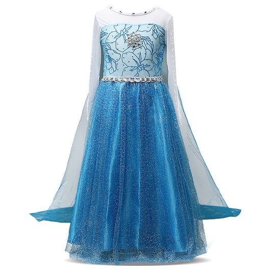 Frozen Princess Skirt Elsa Elsa Girls Long Sleeve Dress