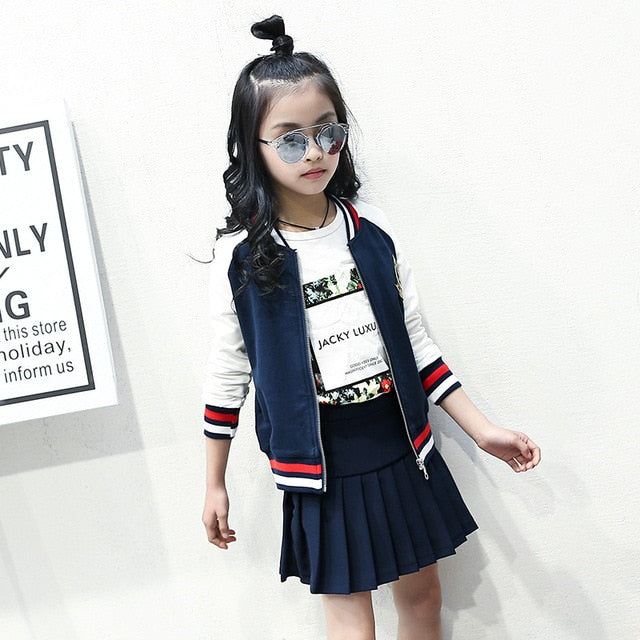 Girls Clothes Teen Summer Suit Girls Casual Shildren's Clothes Girls Shirt + Pants 2 Pieces Teen Girls Clothing