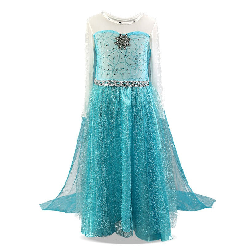 Frozen Princess Skirt Elsa Elsa Girls Long Sleeve Dress