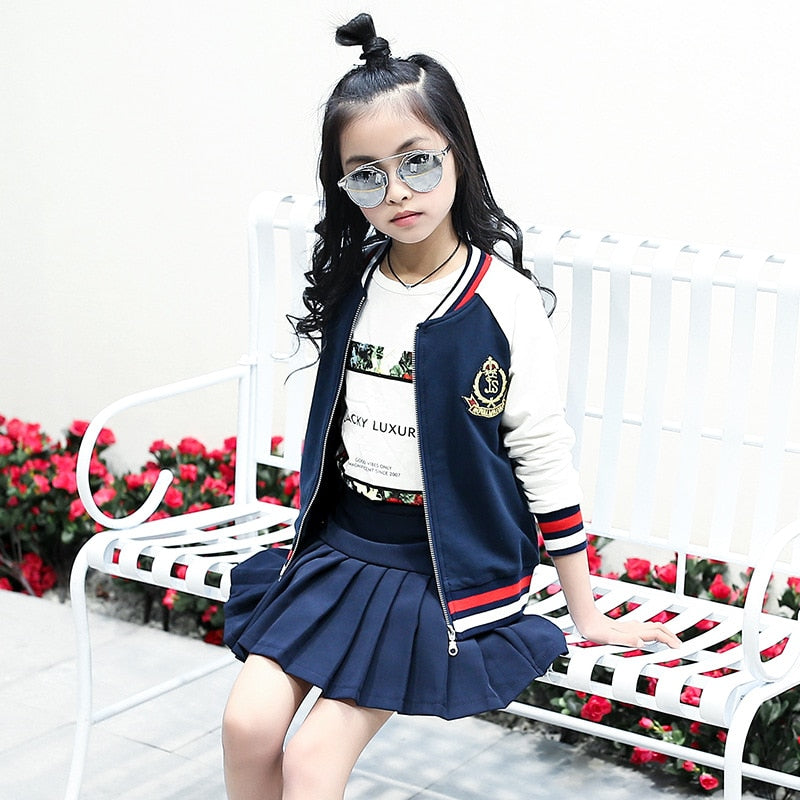 Girls Clothes Teen Summer Suit Girls Casual Shildren's Clothes Girls Shirt + Pants 2 Pieces Teen Girls Clothing